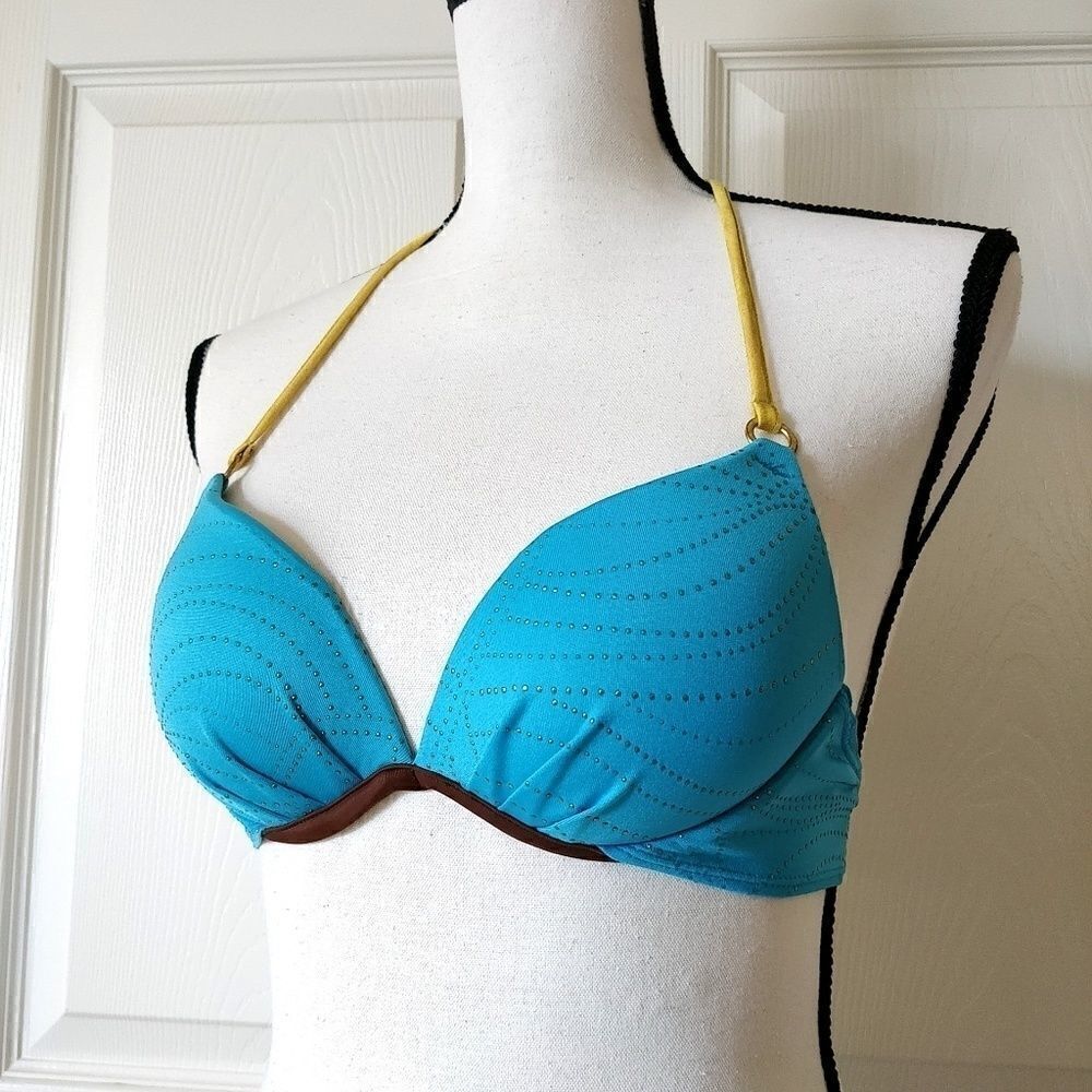 Brakini embellished bikini top sz M